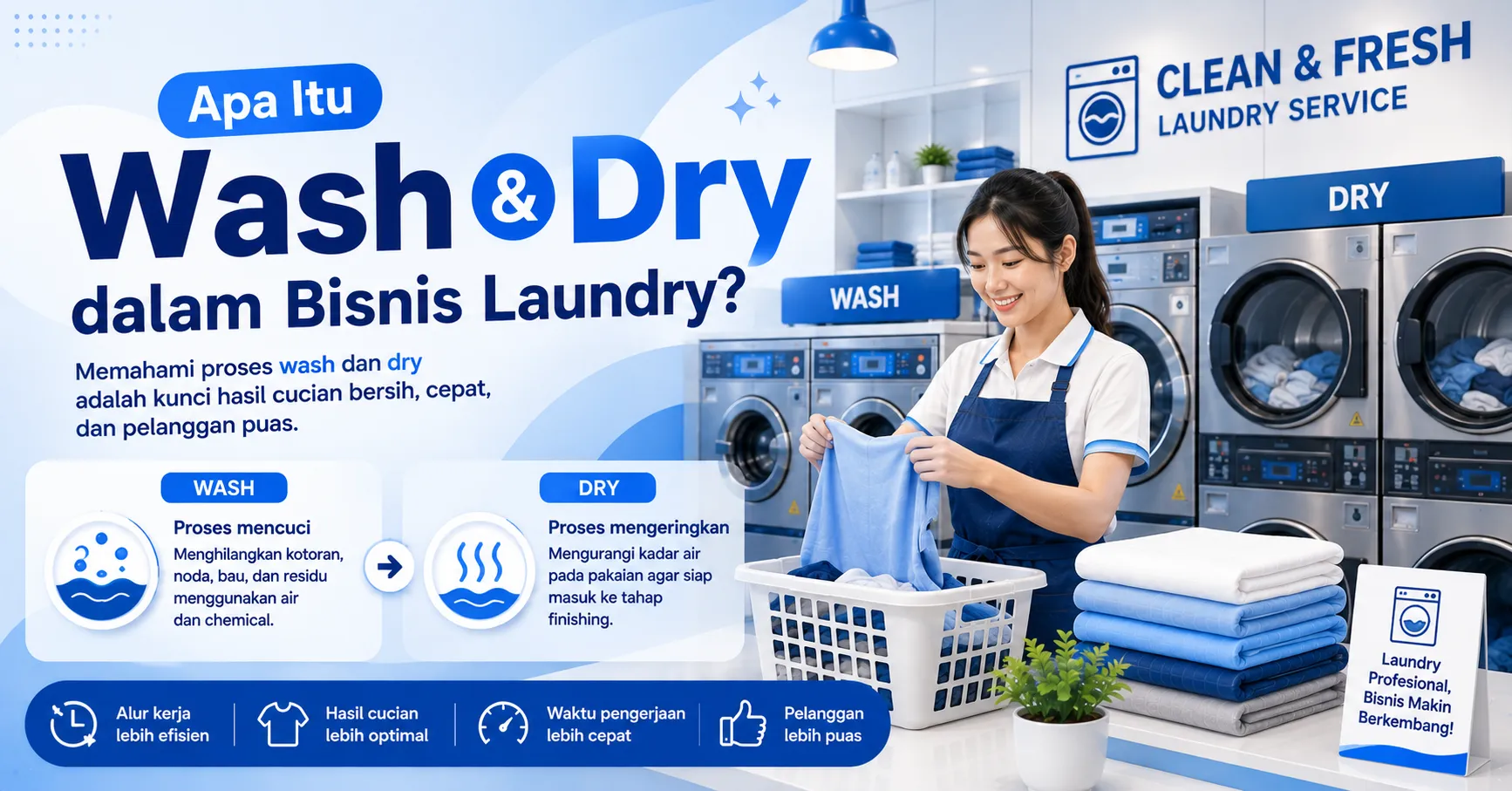 Apa Itu Wash dan Dry dalam Bisnis Laundry?